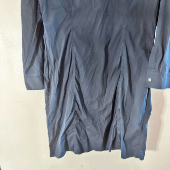 THEORY Elisca Wealth Navy Shirt Dress Woman Size 10 - Picture 8 of 12